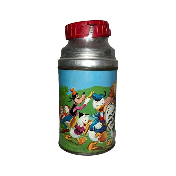 Aladdin Vintage 1950's Lunchbox Beverage Container Mickey Mouse Club Half Pint - Picture 4 of 9